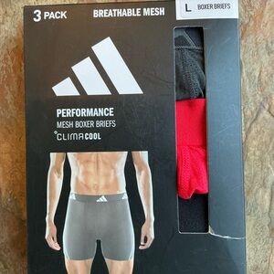 Adidas ClimaCool Boxer Briefs 3-Pack - Black, Gray, Red